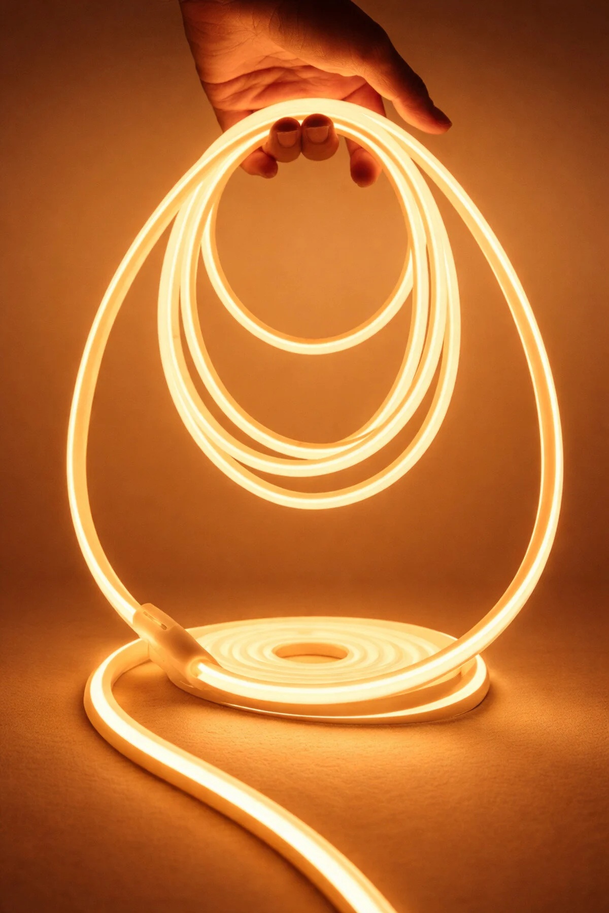 Neon Esnek Şerit Led 2 Metre Gün Işığı + 220 Volt Fiş